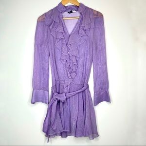 Armani Exchange A/X lavender, see through dress